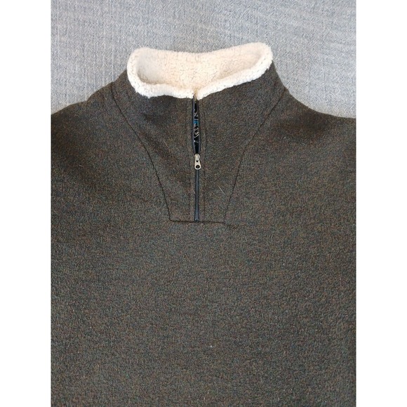 Kuhl Alfpaca Fleece Quarter Zip Pullover Sweater Jacket Brown Womens Size Large - Picture 3 of 11